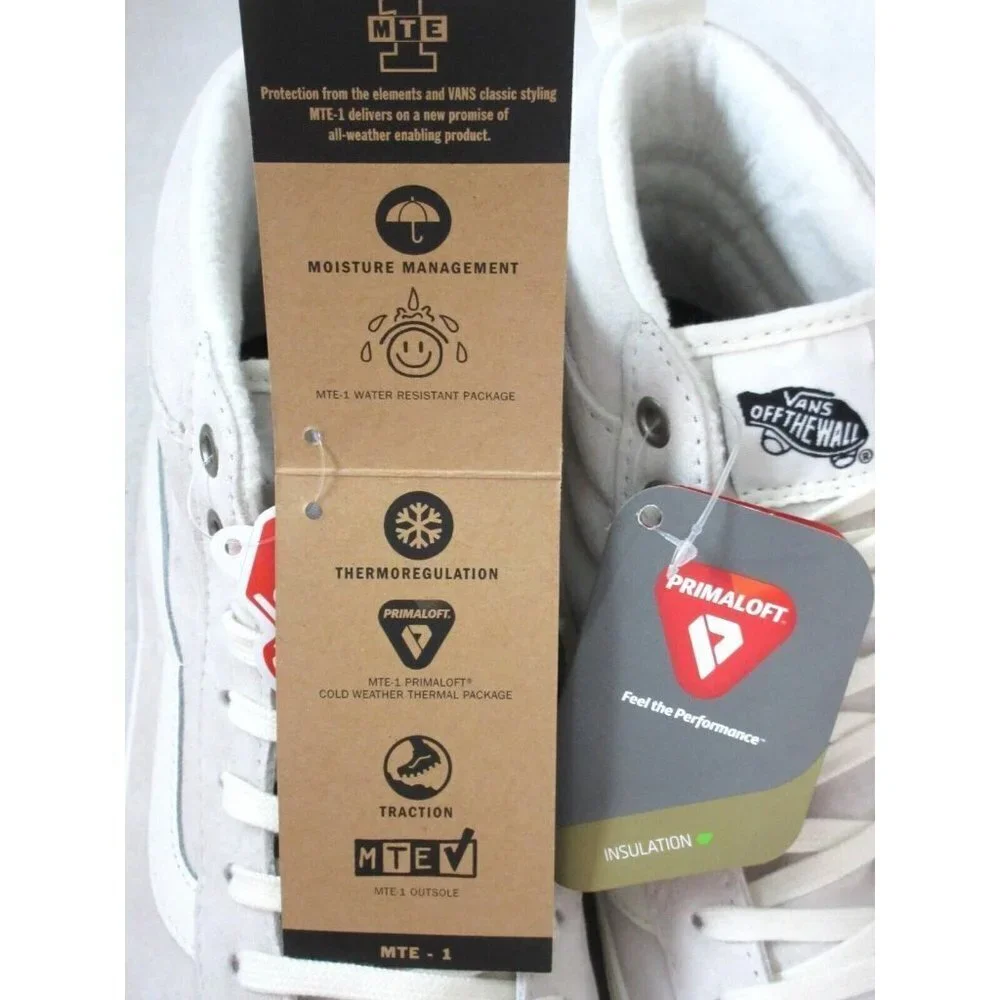 Vans Women's Sk8-Hi MTE-1 Marshmallow White Suede All weather Boots Sizes NIB